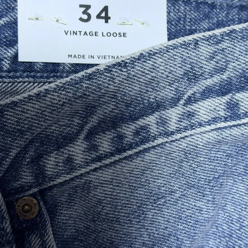 Pacsun Vintage Loose blue, straight leg Jeans Size 34 - Picture 8 of 14